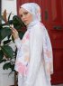 Yumna - Mørkrosa Mønstrede Hijab