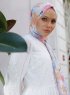 Yumna - Mørkrosa Mønstrede Hijab