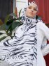 Yumna - Sort Mønstrede Hijab