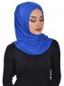 Sofia - Blå Praktisk Bumuld Hijab