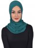 Sofia - Mørkegrøn Praktisk Bumuld Hijab