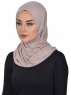 Sofia - Taupe Praktisk Bumuld Hijab