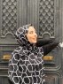 Sora - Sort Mønstred Bomuld Hijab - Mirach