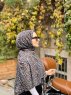 Suha - Blå Leopard Mønstred Bomuld Hijab