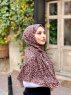 Suha - Brun Leopard Mønstred Bomuld Hijab
