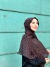 Tahia - Sort Mønstred Crepe Hijab - Mirach