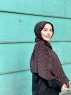 Tahia - Sort Mønstred Crepe Hijab - Mirach