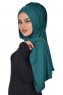 Tamara - Mørkegrøn Praktisk Bumuld Hijab