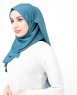 Teal Real - Denim Bomull Voile Hijab Sjal InEssence Ayisah 5TA56b