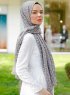 Tharaa - Mørkegrå Mønstrede Hijab - Sal Evi