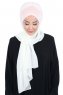 Vera - Gammelrosa & Creme Praktisk Chiffon Hijab