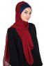 Vera - Marine Blå & Bordeaux Praktisk Chiffon Hijab