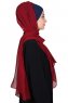 Vera - Marine Blå & Bordeaux Praktisk Chiffon Hijab
