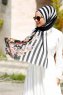 Vezna - Sort Mønstrede Hijab - Sal Evi