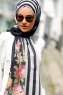 Vezna - Sort Mønstrede Hijab - Sal Evi