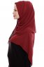 Yara - Bordeaux Praktisk One Piece Crepe Hijab