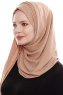 Yara - Gold Praktisk One Piece Crepe Hijab