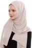 Yara - Lys Taupe Praktisk One Piece Crepe Hijab