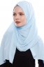 Yara - Lyseblå Praktisk One Piece Crepe Hijab