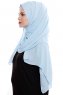 Yara - Lyseblå Praktisk One Piece Crepe Hijab