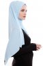 Yara - Lyseblå Praktisk One Piece Crepe Hijab
