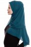 Yara - Mørkegrøn Praktisk One Piece Crepe Hijab