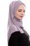 Yara - Stengrå Praktisk One Piece Crepe Hijab