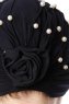 Yaren - Marine Blå Crepe Chiffon Turban - Sehr-i Sal