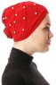 Yaren - Rød Crepe Chiffon Turban - Sehr-i Sal