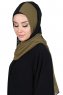 Ylva - Khaki & Sort Praktisk Chiffon Hijab