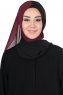 Ylva - Blomme & Sort Praktisk Chiffon Hijab