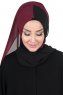 Ylva - Blomme & Sort Praktisk Chiffon Hijab