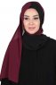 Ylva - Blomme & Sort Praktisk Chiffon Hijab