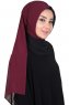 Ylva - Blomme & Sort Praktisk Chiffon Hijab