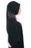 Ylva - Sort & Beige Praktisk Chiffon Hijab