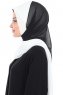 Ylva - Hvid & Sort Praktisk Chiffon Hijab