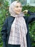 Zakiyah - Beige Mønstred Bomuld Hijab
