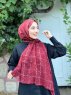 Zakiyah - Bordeaux Mønstred Bomuld Hijab