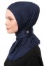 Zeliha - Marine Blå Praktisk Viskos Hijab
