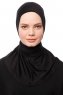 Zeliha - Sort Praktisk Viskos Hijab