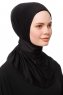 Zeliha - Sort Praktisk Viskos Hijab