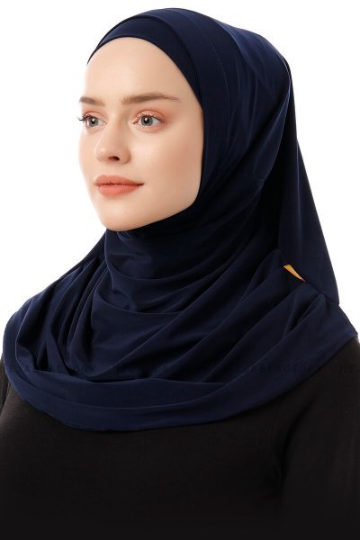 Esma - Marine Blå Amira Hijab - Firdevs