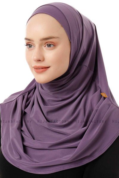 Esma - Mørke Lilla Amira Hijab - Firdevs