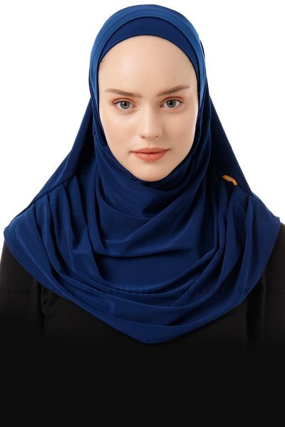 Esma - Lys Marine Blå Amira Hijab - Firdevs