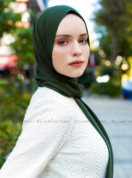 Emira - Mørkegrøn Hijab - Sal Evi