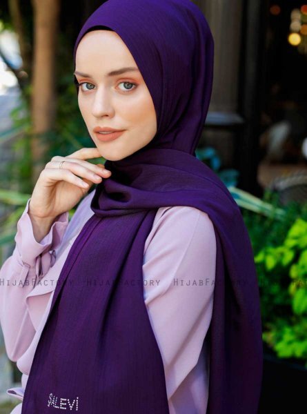 Emira - Mørke Lilla Hijab - Sal Evi