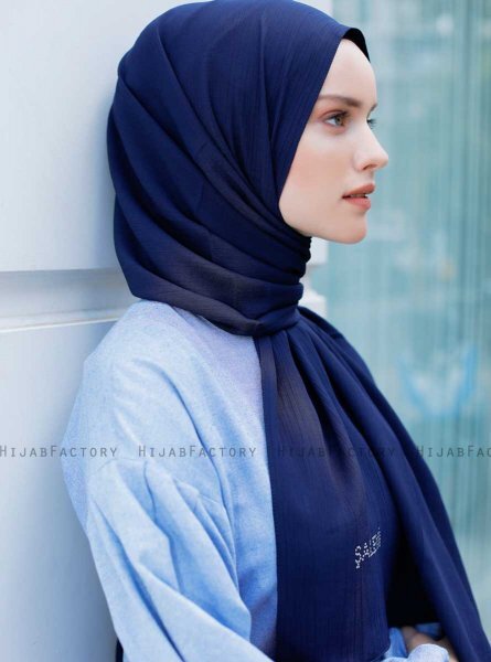 Emira - Marine Blå Hijab - Sal Evi