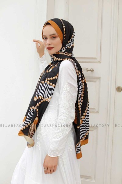 Diamond Mønstret Twill Hijab - Sal Evi