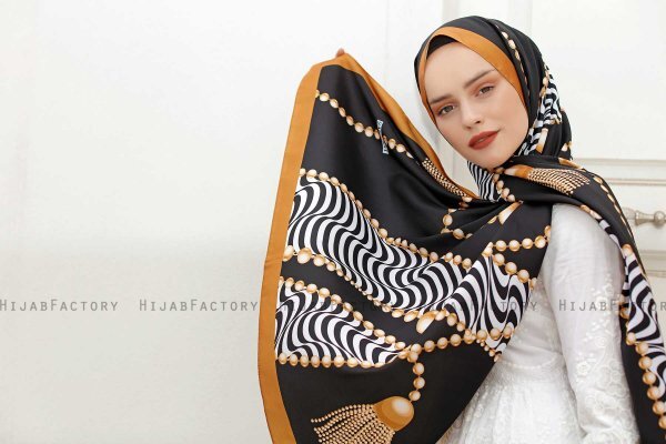 Diamond Mønstret Twill Hijab - Sal Evi