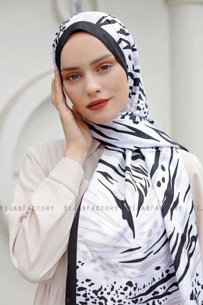 Whirlpool Mønstret Twill Hijab - Sal Evi